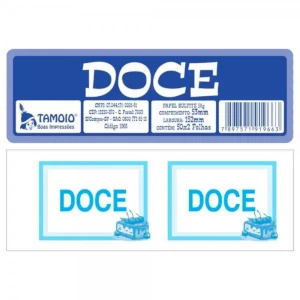 Ficha Doce pacote 10 blocos 50 x 2 folhas Tamoio